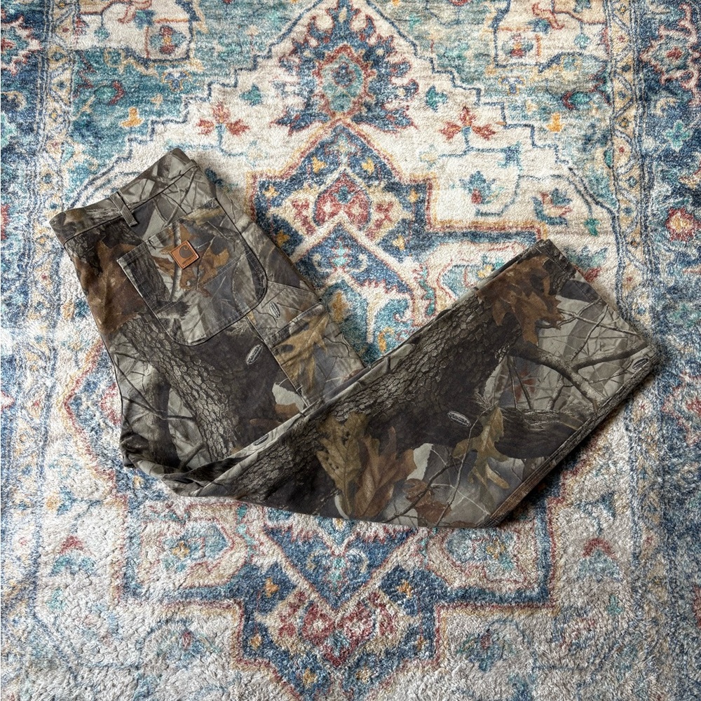 Vintage Carhartt Realtree Camouflage Carpenter Pants Size 38 - Picture 1 of 5